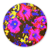 PETUNIA-BLUME KERAMIKKNAUF (Vorderseite)