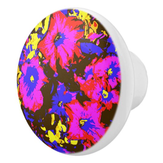 PETUNIA-BLUME KERAMIKKNAUF (Rechts)