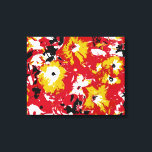 PETUNIA-BLUME LEINWANDDRUCK<br><div class="desc">Ein lebendiges,  rotes,  gelbes,  schwarz-weißes Pop-Design der Petunien.</div>