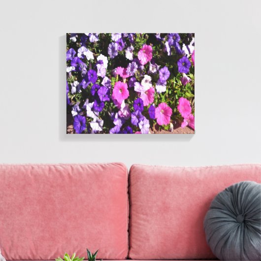 Petunia-Blume-Patch Leinwanddruck (Insitu (Wohnzimmer))