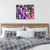 Petunia-Blume-Patch Leinwanddruck (Insitu (Schlafzimmer))