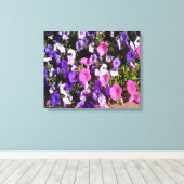 Petunia-Blume-Patch Leinwanddruck (Insitu (Holzboden))
