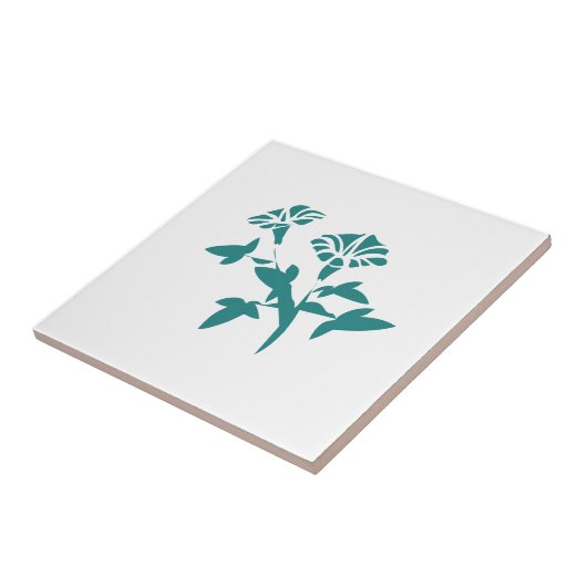 Petunia Blume Stylized Fliese (Seite)