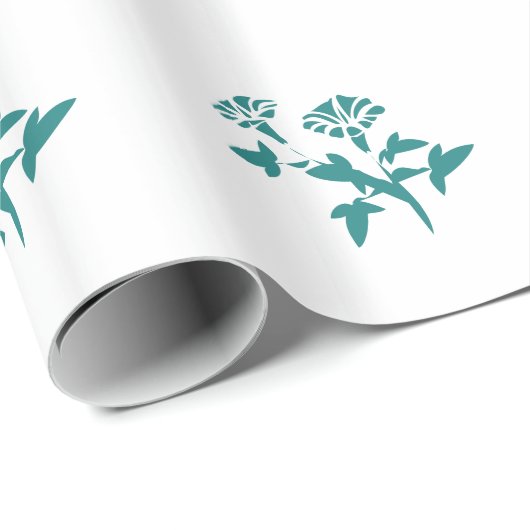 Petunia Blume Stylized Geschenkpapier (Rolleneckpunkt)