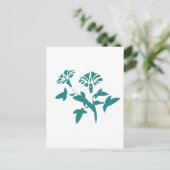Petunia Blume Stylized Postkarte (Stehend Vorderseite)