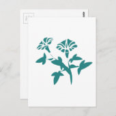 Petunia Blume Stylized Postkarte (Vorne/Hinten)