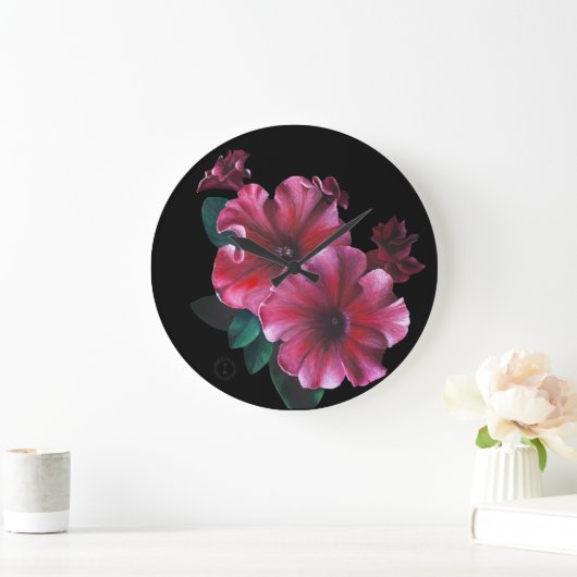 Petunia flower clock große wanduhr (Zuhause)