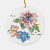 Petunia Flower Keramik Ornament (Vorne)
