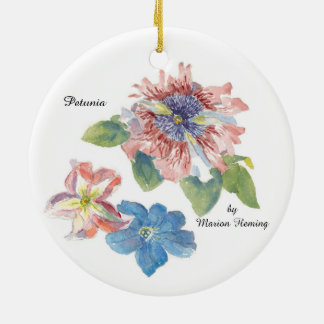 Petunia Flower Keramik Ornament