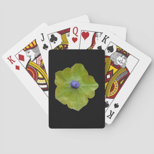 Petunia Green und Blue Playing Cards Spielkarten (Rückseite)