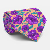 Petunia Night Sky auf Aprikosenunterlage Tablette Krawatte (Gerollt)