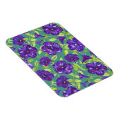 Petunia Night Sky auf aquamarinem Hintergrund Thro Magnet (Rechte Seite)
