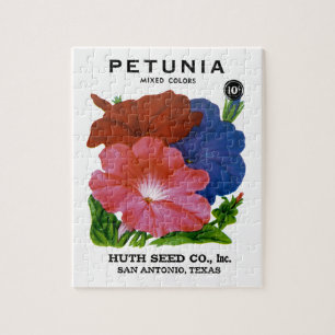 Petunia-Samenpaket im Vintage-Stil Puzzle