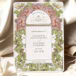 Petunia Save the Date Vintager Jugendstil von Much Einladung<br><div class="desc">Petunia Art Nouveau Vintage Save the Date Hochzeitskarten von Alphonse Mucha in einem floralen, romantischen und skurrilen Design. Viktorianische Schnörkel ergänzen klassische Deko-Schriftart. Bitte geben Sie Ihre persönlichen Informationen ein, und Sie sind fertig. Wenn Sie das Design weiter ändern möchten, klicken Sie auf den blauen Button "Anpassen". Vielen Dank, dass...</div>