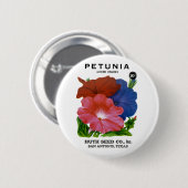 Petunia Vintag Seed Packet Button (Vorne & Hinten)