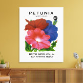 Petunia Vintag Seed Packet Leinwanddruck (Insitu (Wohnzimmer))