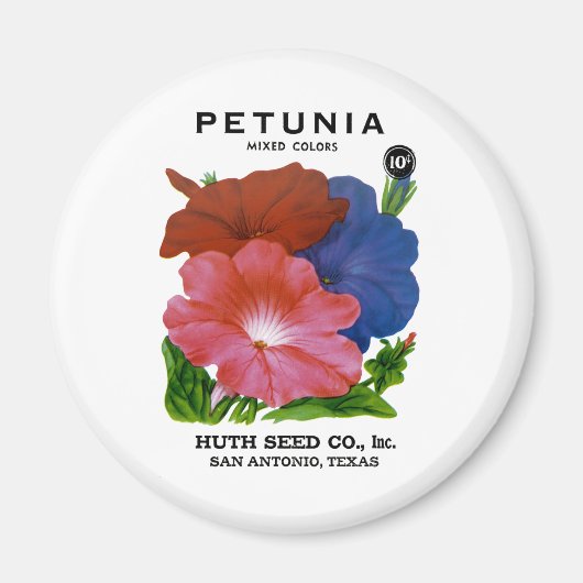 Petunia Vintag Seed Packet Magnet (Vorne)