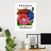 Petunia Vintag Seed Packet Poster (Heimbüro)