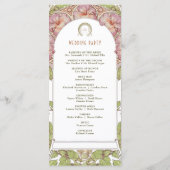Petunia Vintage Hochzeitsprogramm Jugendstil Mucha Programm (Rückseite)