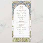 Petunia Vintage Hochzeitsprogramm Jugendstil Mucha Programm (Rückseite)