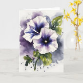 Petunia - Watercolor flowers Karte (Gelbe Blume)