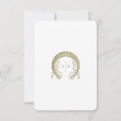 Petunia Wedding INFO Vintag Art Nouveau Mucha Einladung (Rückseite)