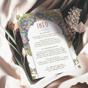 Petunia Wedding INFO Vintag Art Nouveau Mucha Einladung