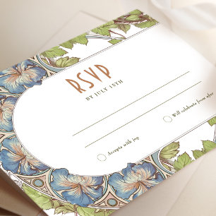 Petunia Wedding RSVP Vintag Art Deco Mucha Einladung