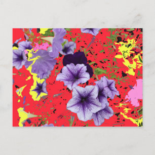 Petunias Bright Background Postkarte