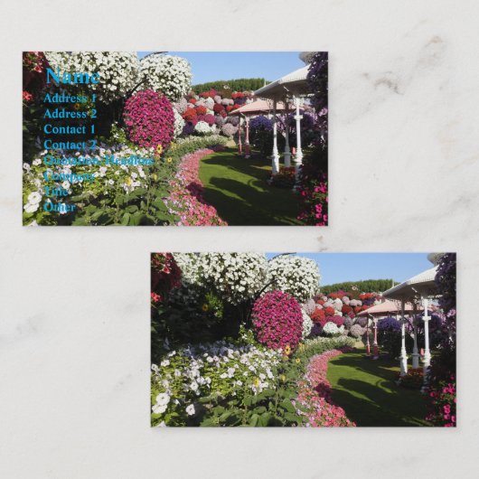 Petunias Business Card Visitenkarte (Vorne/Hinten)