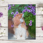 Petunias Cavalier King Charles Spaniel riechen Puzzle