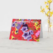 Petunias Crazy Colors Birthday Karte (Gelbe Blume)