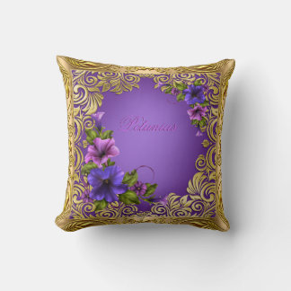 Petunias Lila Pink Pillows Girly Kissen