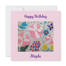 Petunias & Summer Blume Flat Birthday Card