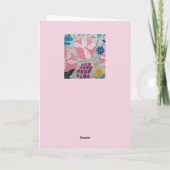 Petunias & Summer Blume Geburtskarte Karte (Rückseite)