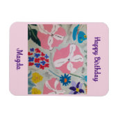 Petunias & Summer Blume Geburtstagsmagnet Magnet (Horizontal)