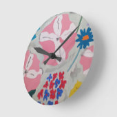 Petunias & Summer Blume Runde Wanduhr (Winkel)
