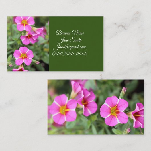 Petunias Visitenkarte (Vorne/Hinten)