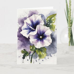 Petunie - Aquarellblumen Karte