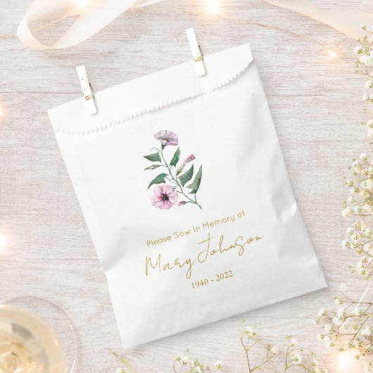 Petunie | Einfache Saatgutpackung Beerdigung Geschenktütchen (Ausgeschnitten)