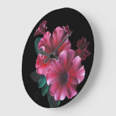 Petunien-Blumenuhr Große Wanduhr (Winkel)