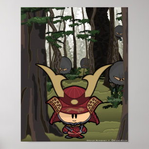 Petze oben auf den Samurais Poster