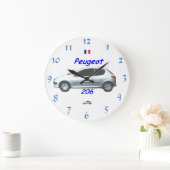 Peugeot 206 Wall Clock Große Wanduhr (Zuhause)