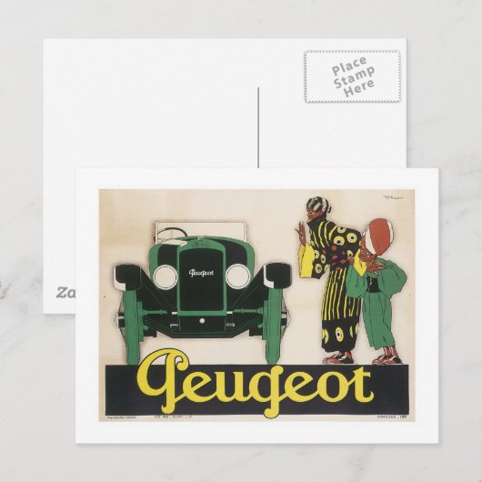 Peugeot (2) postkarte (Vorne/Hinten)