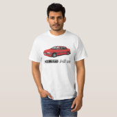 Peugeot 405 mit metallischem Abzeichen MI 16, Rot, T-Shirt (Vorne ganz)