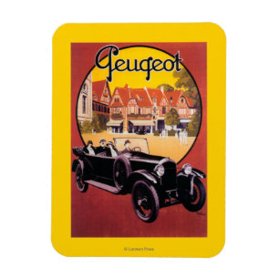 Peugeot-Automobil-förderndes Plakat Magnet