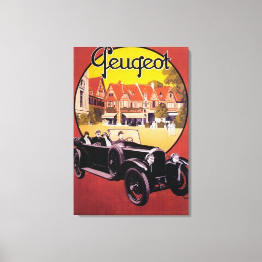Peugeot Automobile-Werbeplakat Leinwanddruck (Vorderseite)