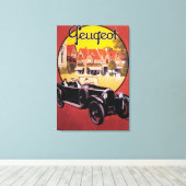 Peugeot Automobile-Werbeplakat Leinwanddruck (Insitu (Holzboden))
