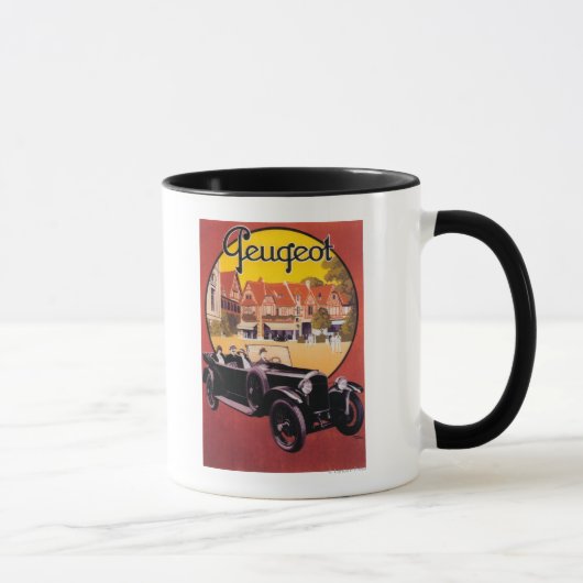 Peugeot Automobile-Werbeplakat Tasse (Rechts)