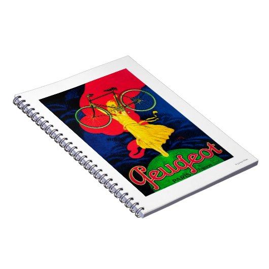 Peugeot Bicycle Vintag PosterEurope Notizblock (Rechte Seite)